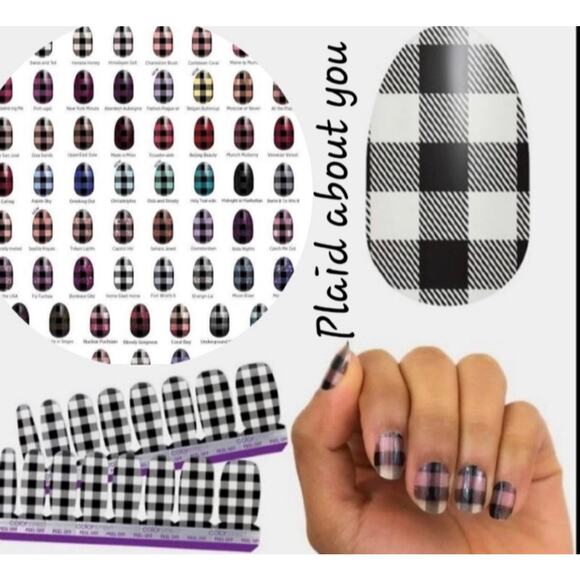 Color Street Plaid About You Overlay Long Lasting Nail Polish Strip Retired - Picture 1 of 4
